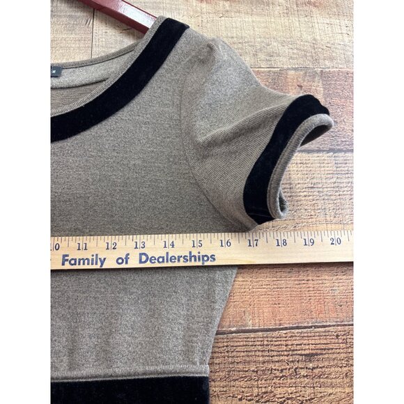 Theme Tan & Black Short Sleeve A-Line Dress M - Picture 6 of 7